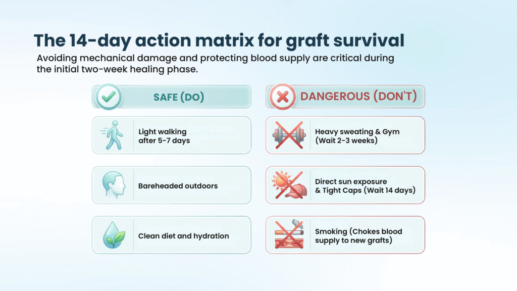Days 14 action matrix for graft survival