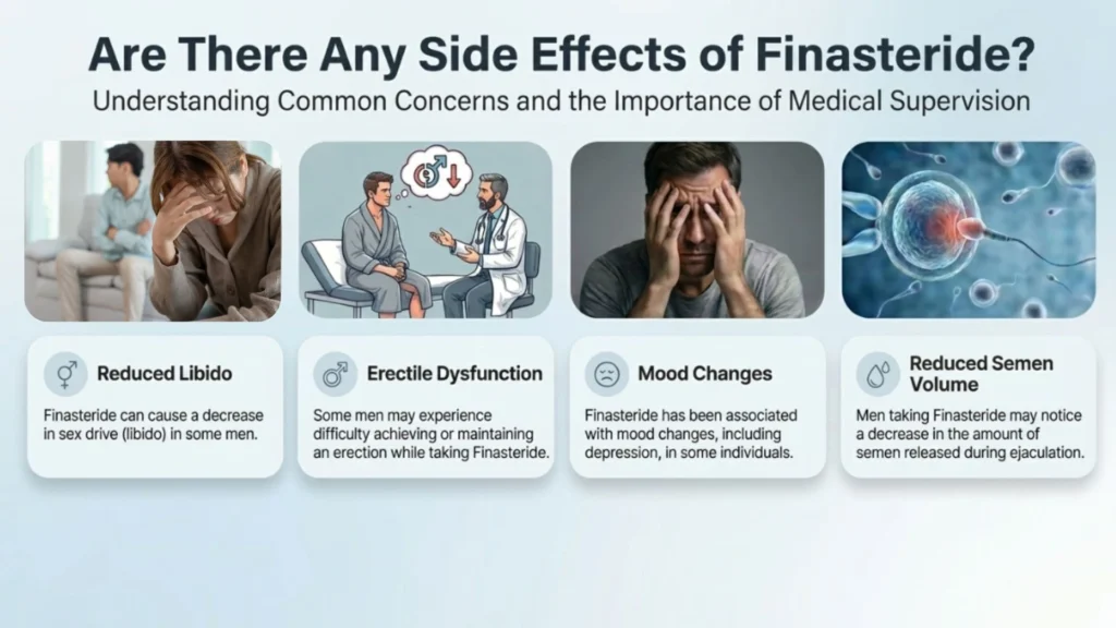Common Finasteride side effects explained with medical guidance for safe hair loss treatment