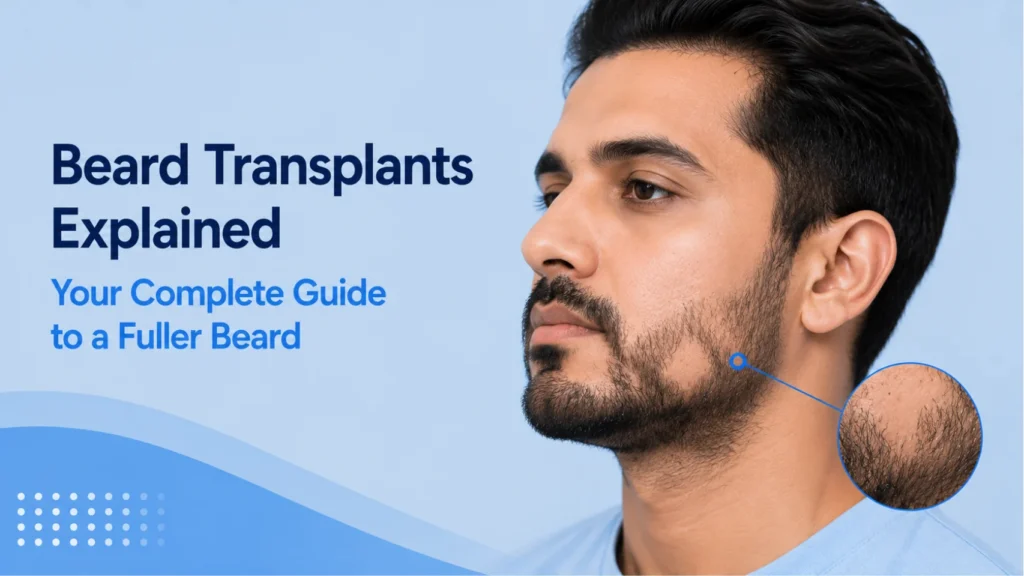 Beard Hair Transplant in Pune showing natural beard restoration results
