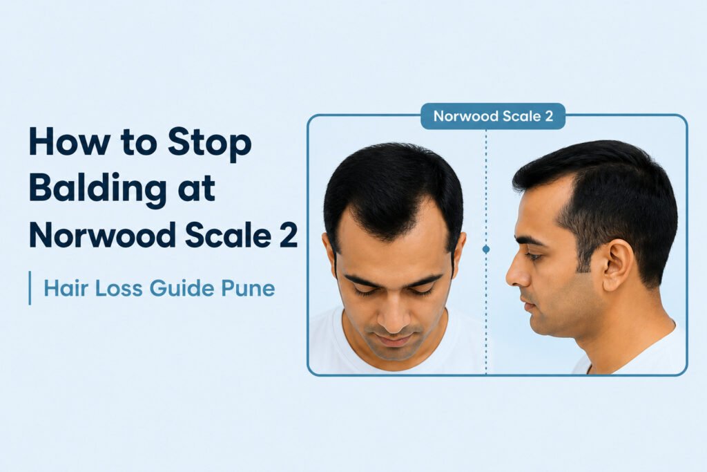 How to Stop Balding at Norwood Scale 2 – Early Hair Loss Guide Pune Showing Receding Hairline