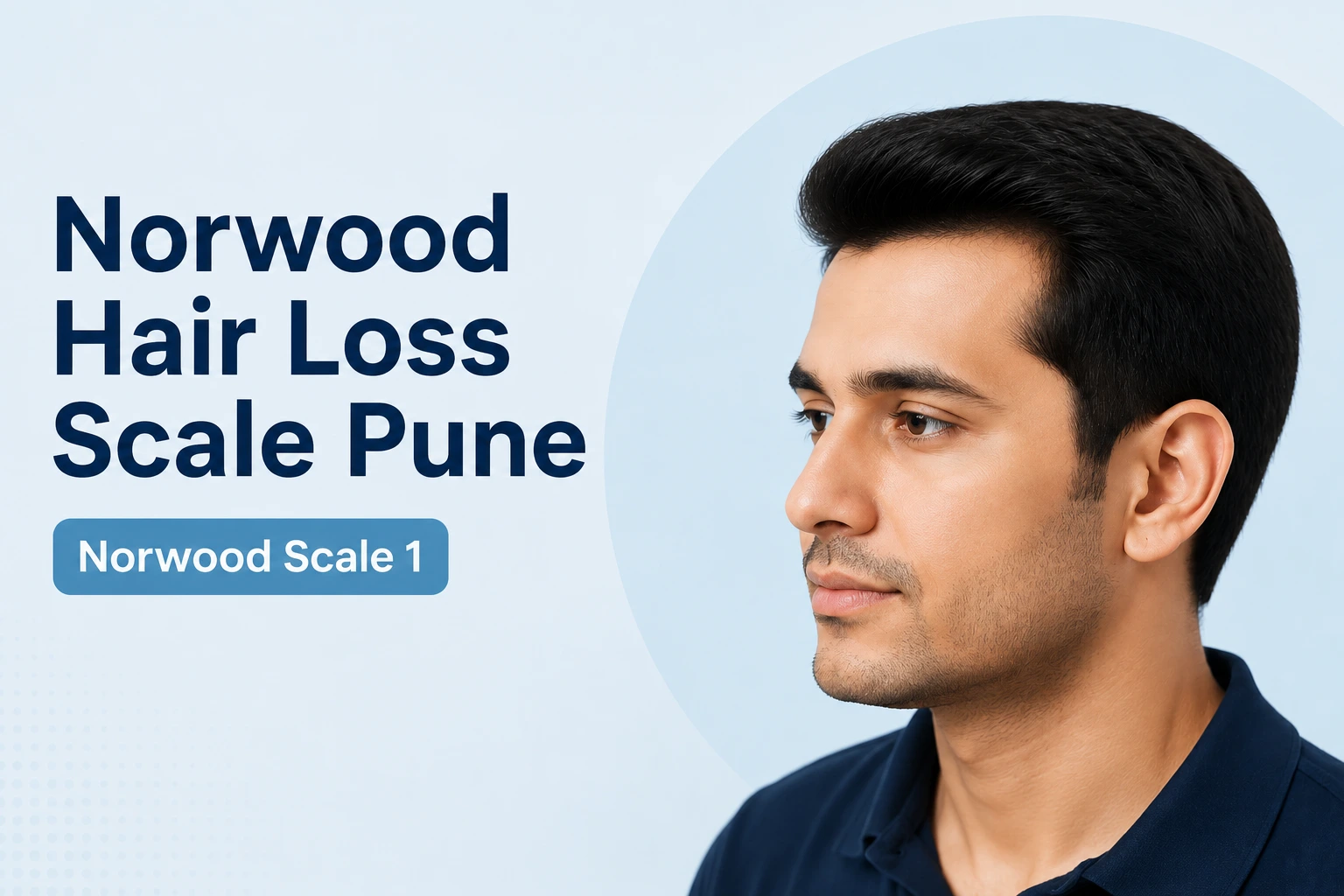 Norwood Hair Loss Scale Pune showing Norwood Scale 1 hairline