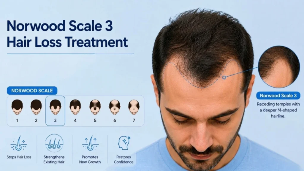 Patient consulting for Norwood Scale 3 Hair Loss Treatment in Pune