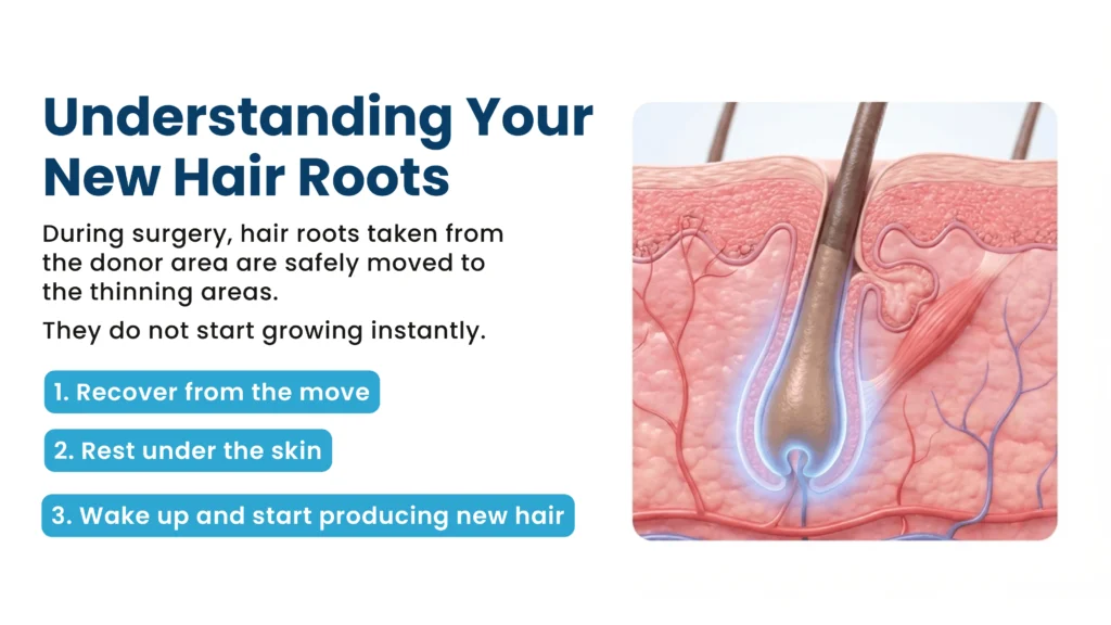 Understanding your new hair roots after hair transplant surgery