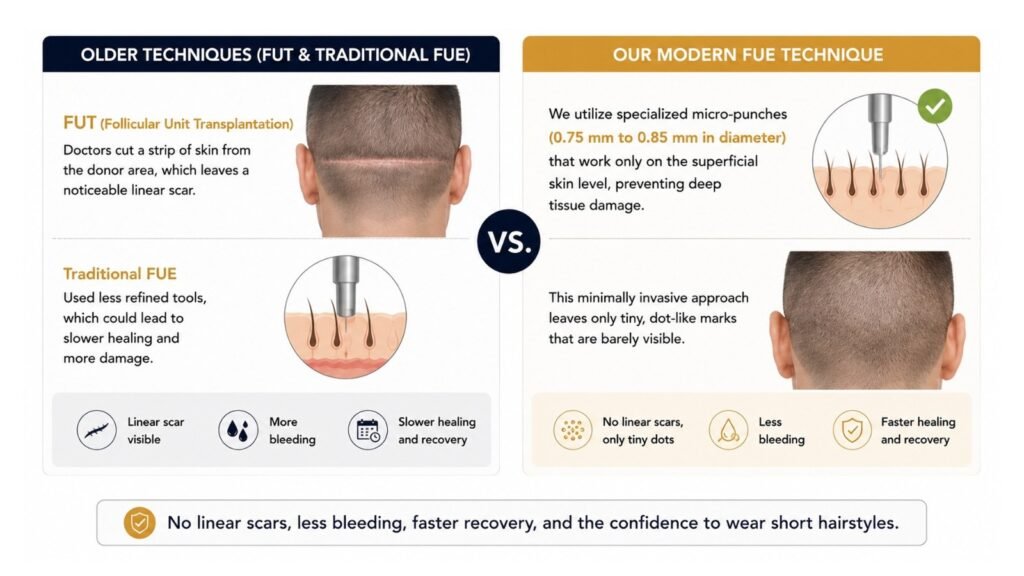 BIO-FUE vs FUE vs FUT Hair Transplant in Pune – Complete Comparison Guide.