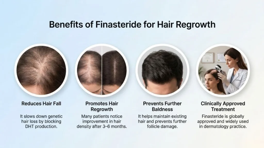 Benefits of Finasteride for hair regrowth and male pattern baldness treatment