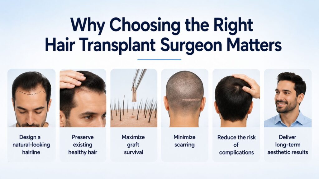 Best DHI hair transplant surgeon in Pune performing advanced Direct Hair Implantation for natural-looking hair restoration.