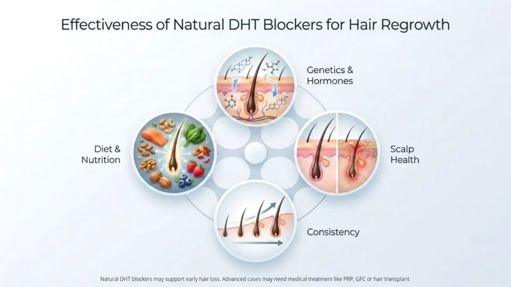 Natural DHT blockers for hair loss supporting healthier hair growth in men and women
