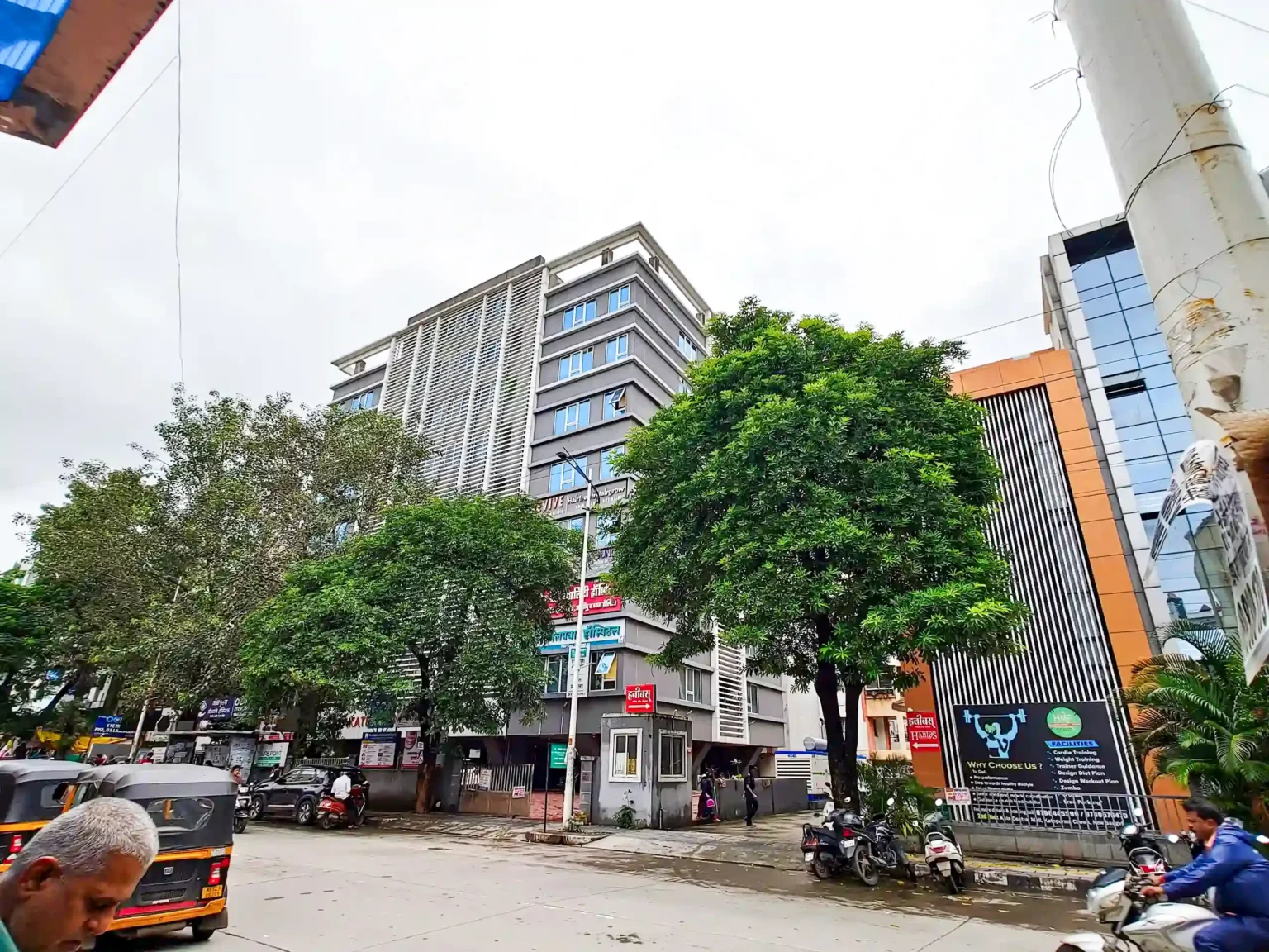 Exterior view of Hair Clinic building in Pimple Gurav, Pune