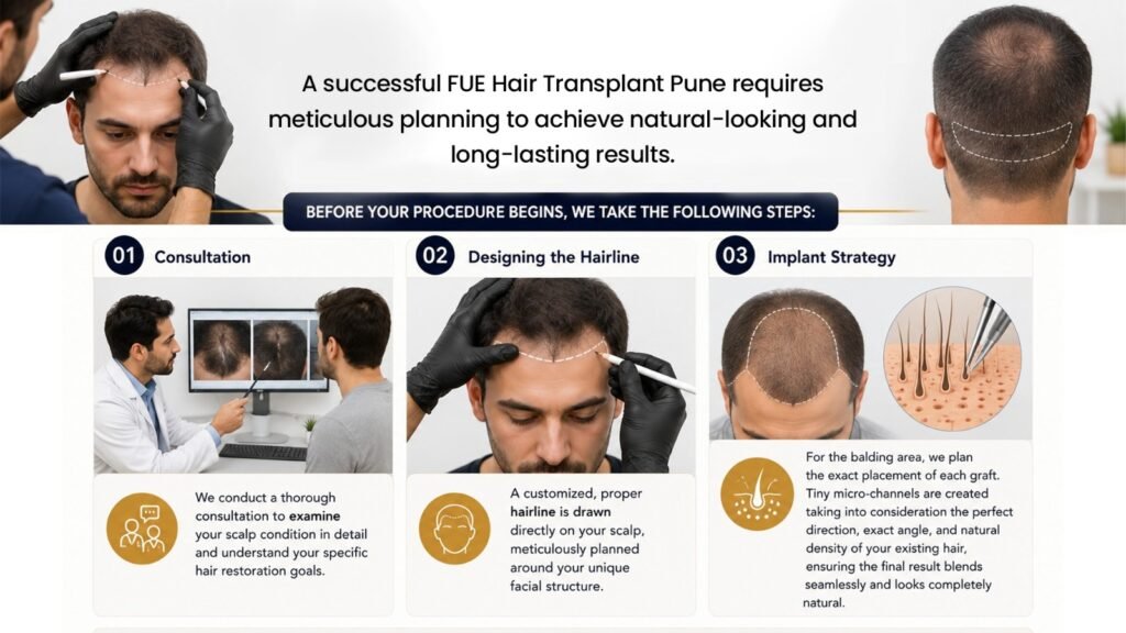 Hair Transplant Procedure in Pune – Step-by-Step Hair Restoration Process.