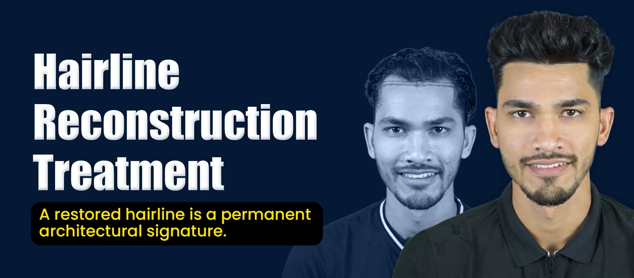 Hairline Reconstruction in Pune Showing Natural Hairline Design and Precision Restoration