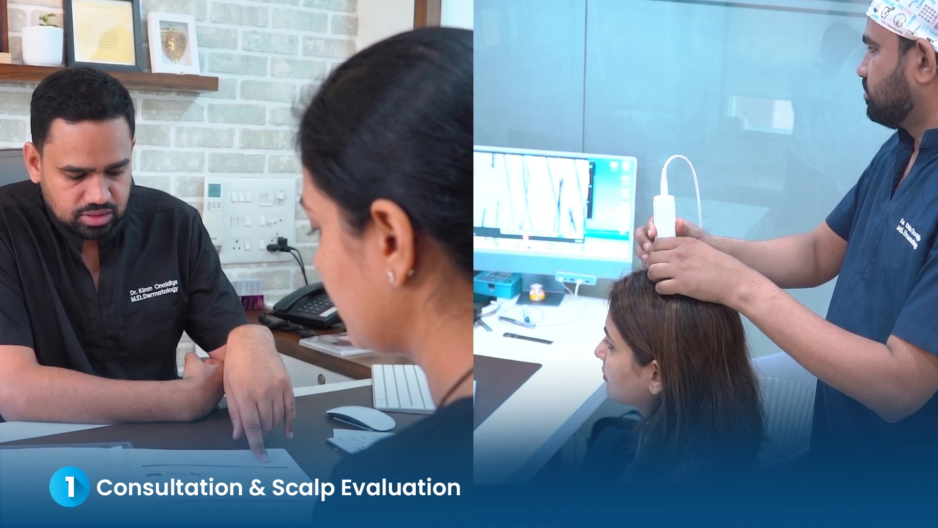 Step 1: Scalp Evaluation - Dr. Kiran Chotaliya Clinic