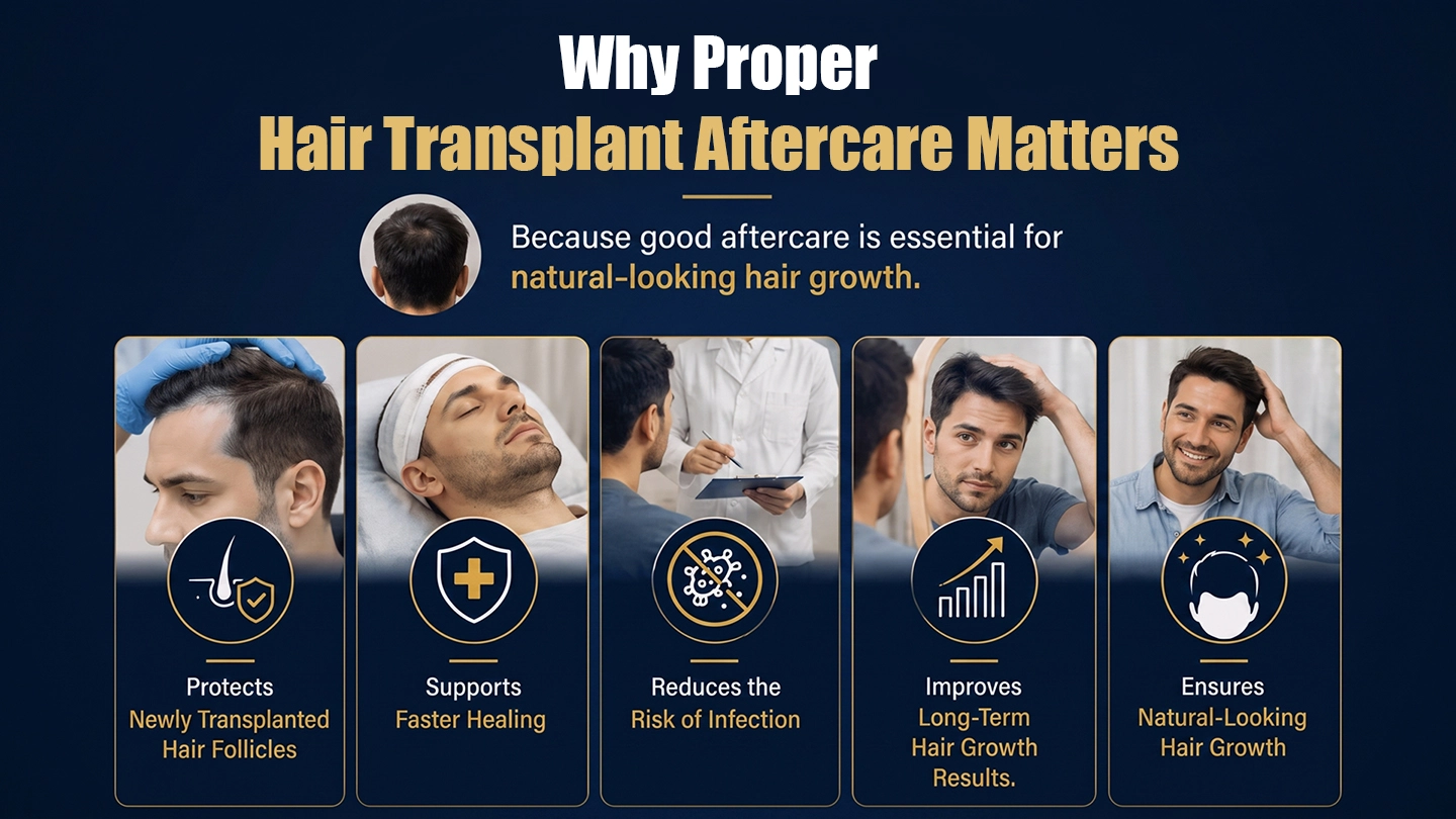 Patient following proper hair transplant aftercare with a doctor examining scalp graft healing after hair transplant in Pune
