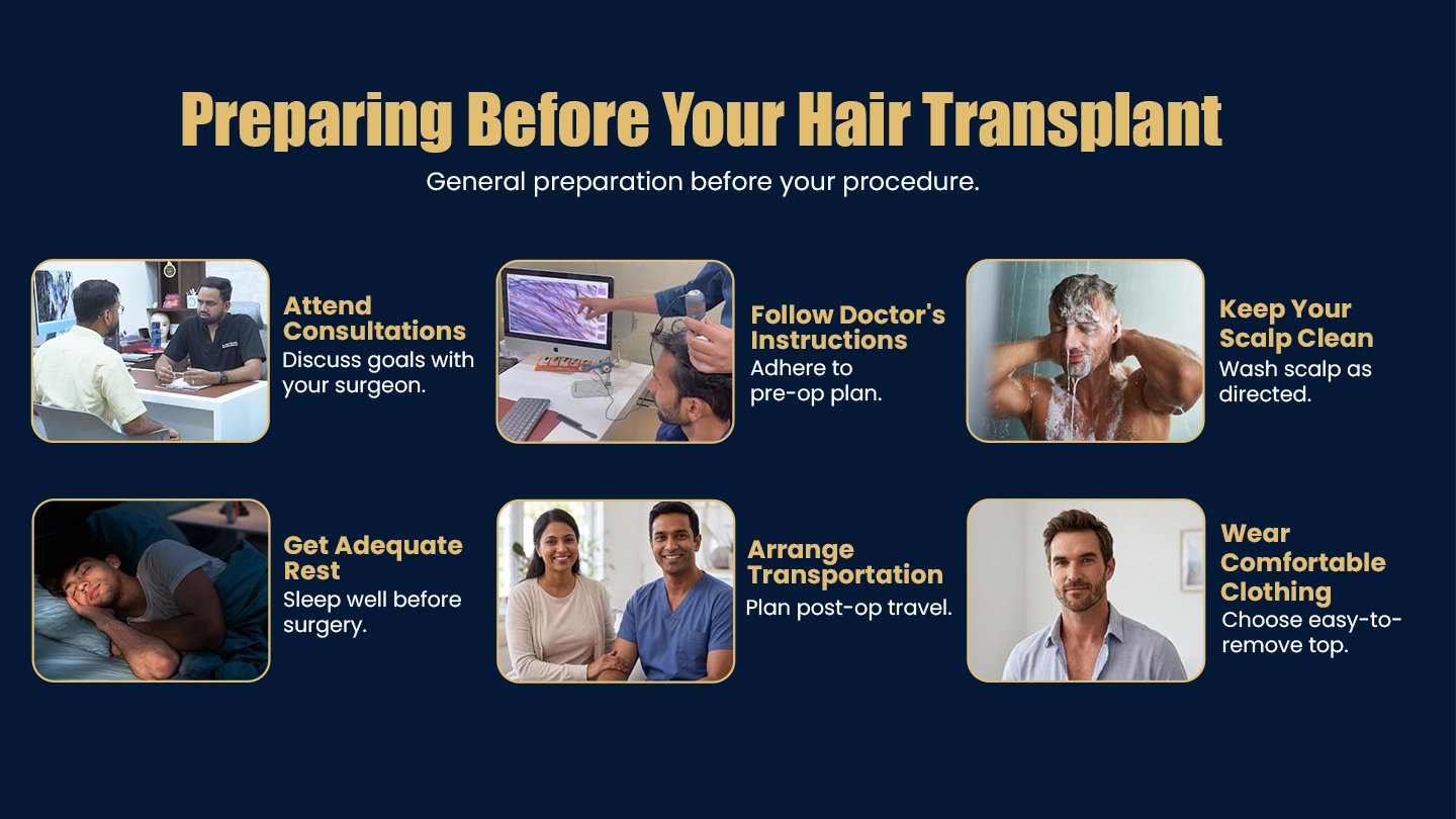 Preparing before your hair transplant in Pune with expert pre-operative care and consultation