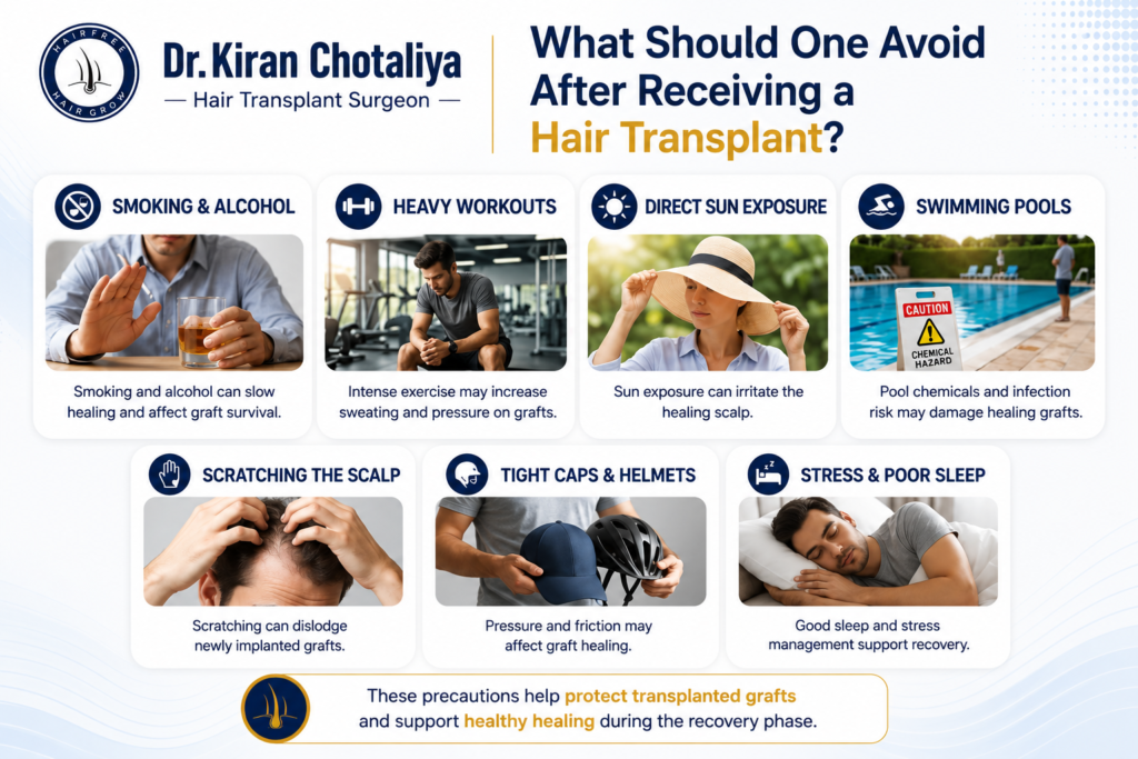 Avoid After Receiving a Hair Transplant