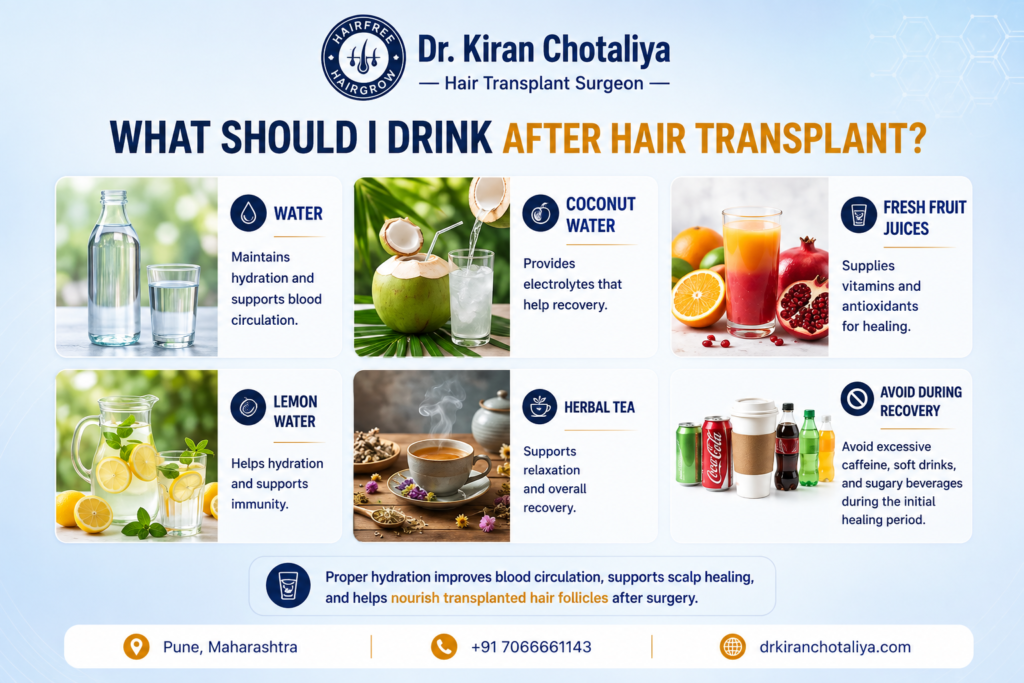 Drinks to support recovery after hair transplant