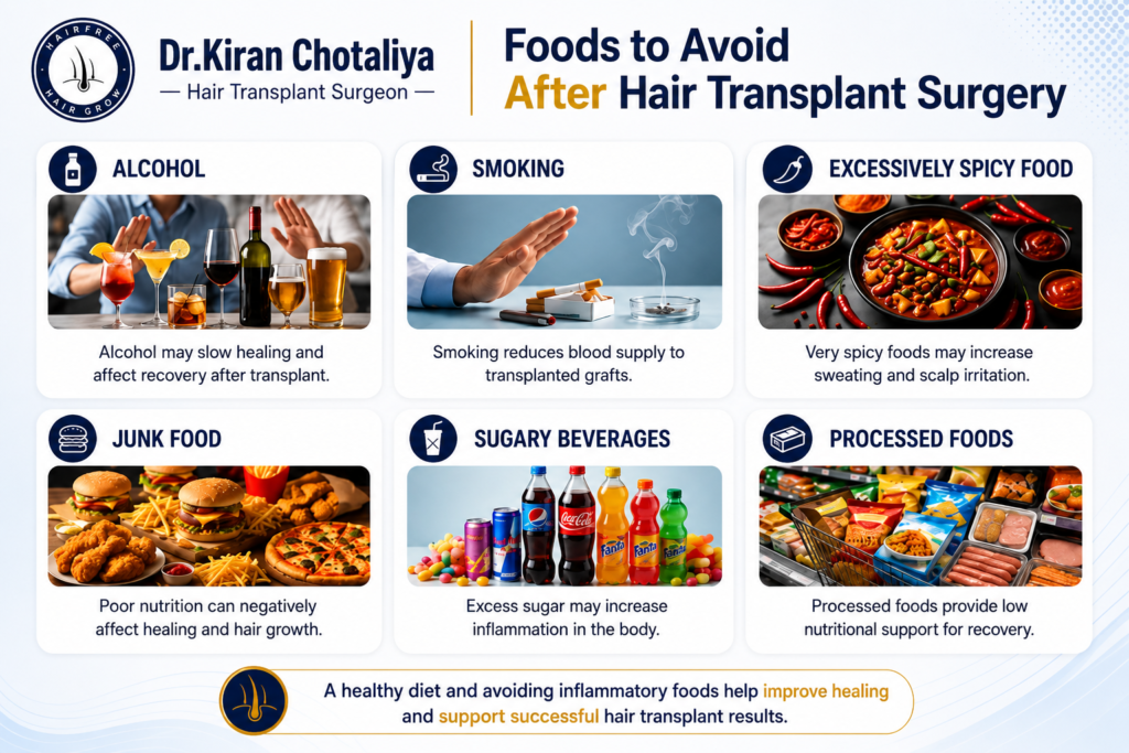 Foods to Avoid After Hair Transplant Surgery