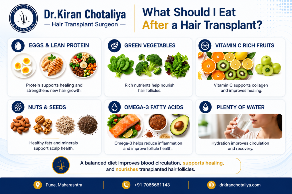 Foods to eat after a hair transplant
