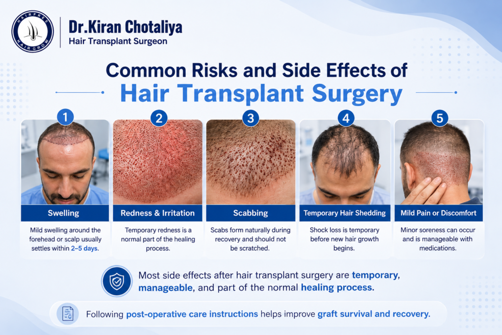 Common Risks and Side Effects of Hair Transplant Surgery
