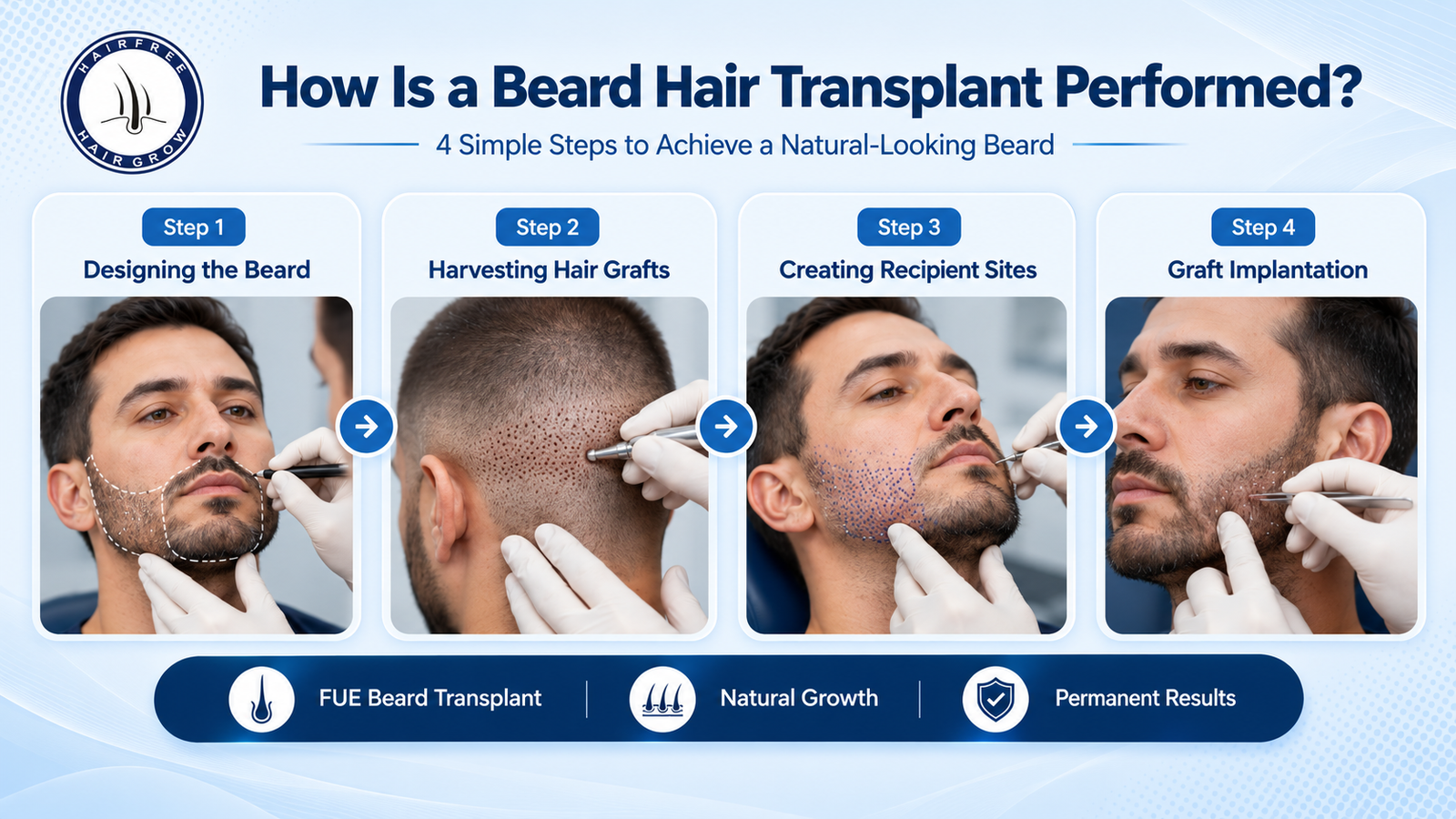 How Is a Beard Hair Transplant Performed
