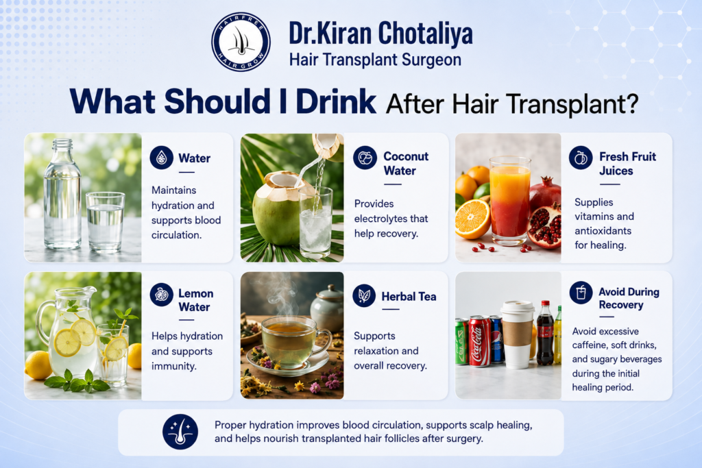 drink after hair transplat